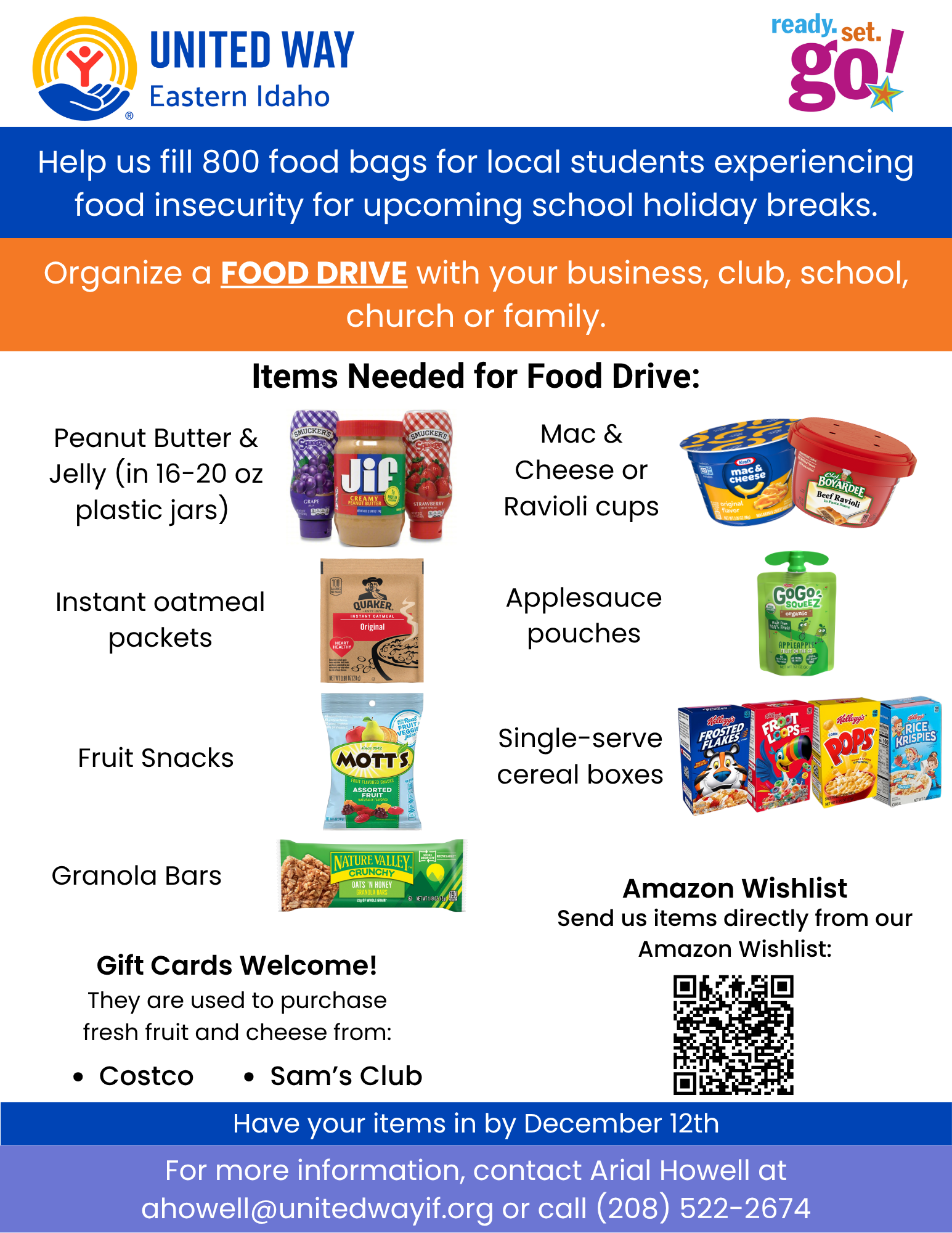 Holiday Food Bag Flyer